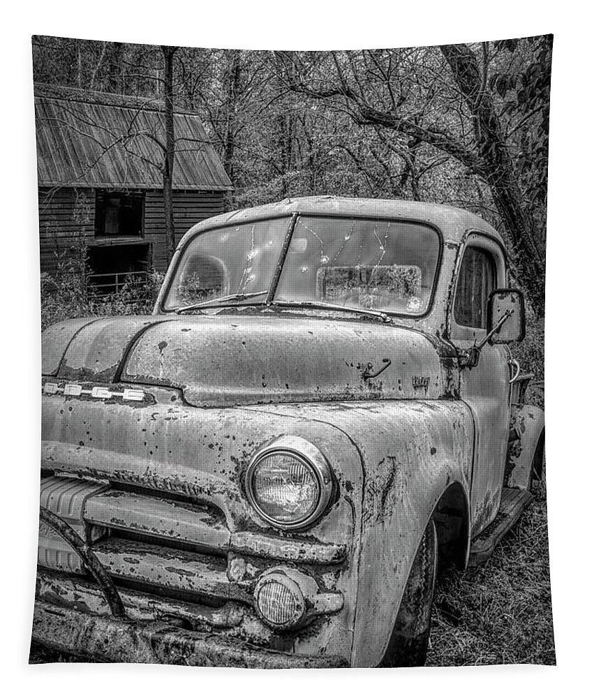 1951 Tapestry featuring the photograph Cool Dodge in Black and White by Debra and Dave Vanderlaan