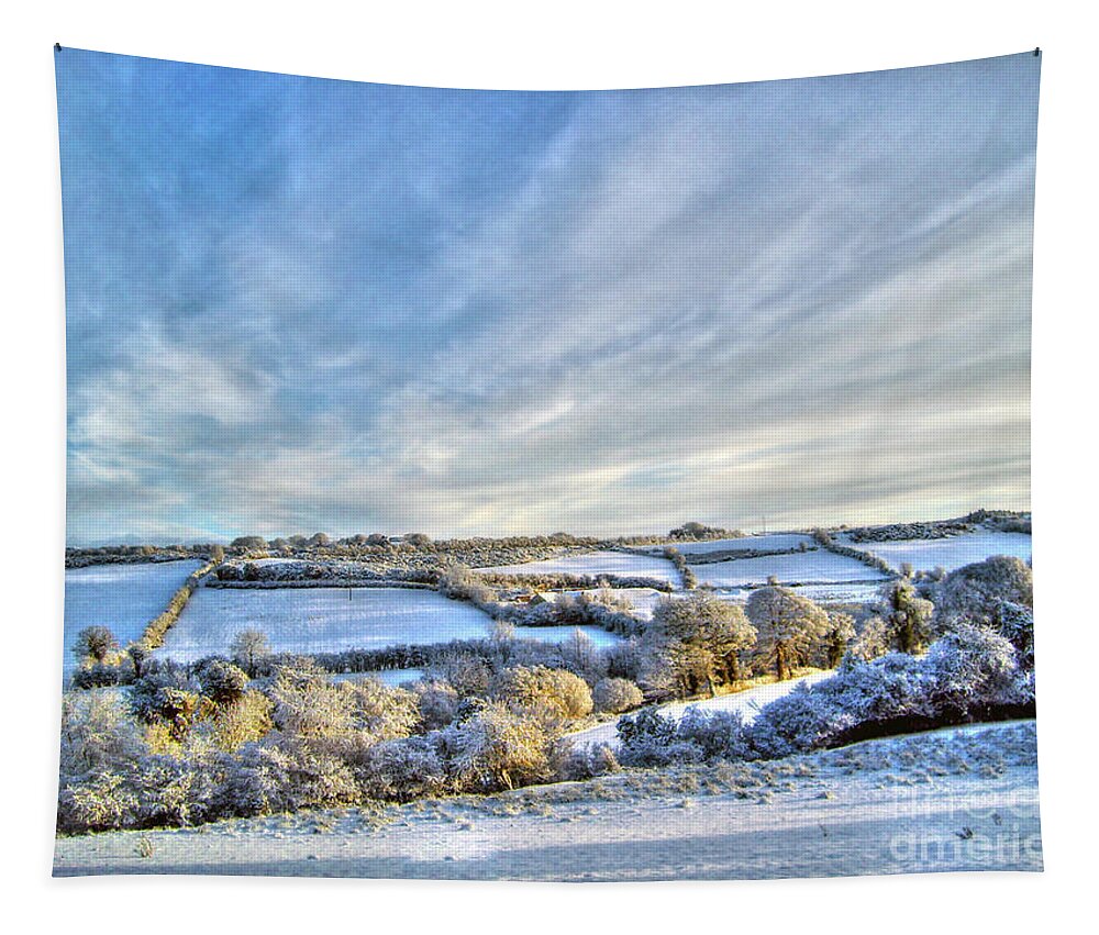 Snow Tapestry featuring the photograph Countryside Winter Scene by Nina Ficur Feenan