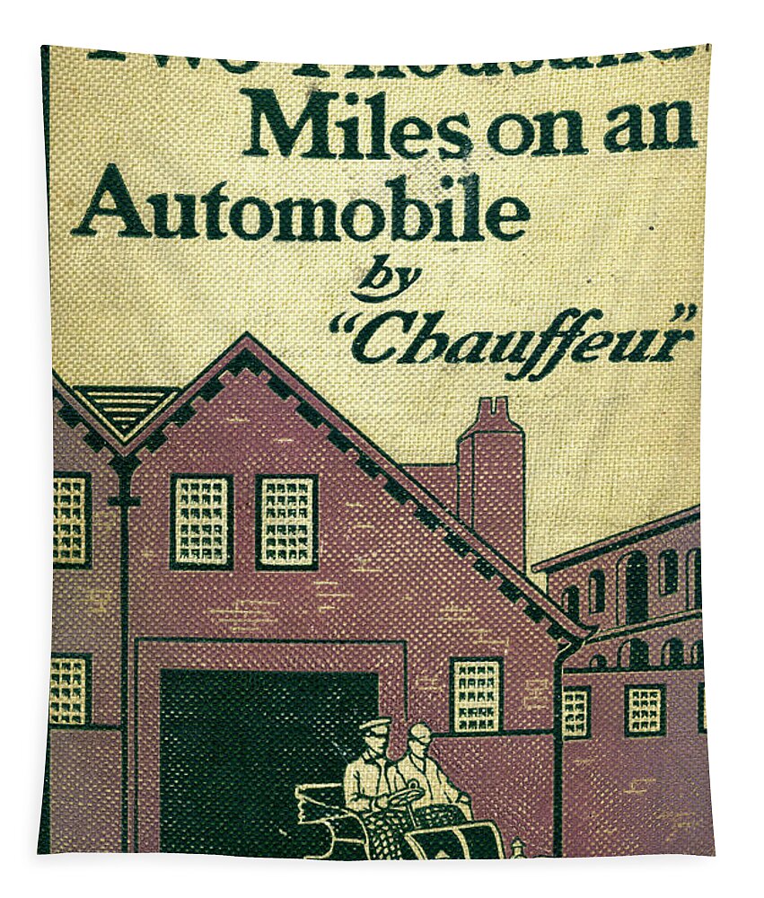 Automobile Tapestry featuring the mixed media Cover design for Two Thousand Miles on an Automobile by Edward Stratton Holloway