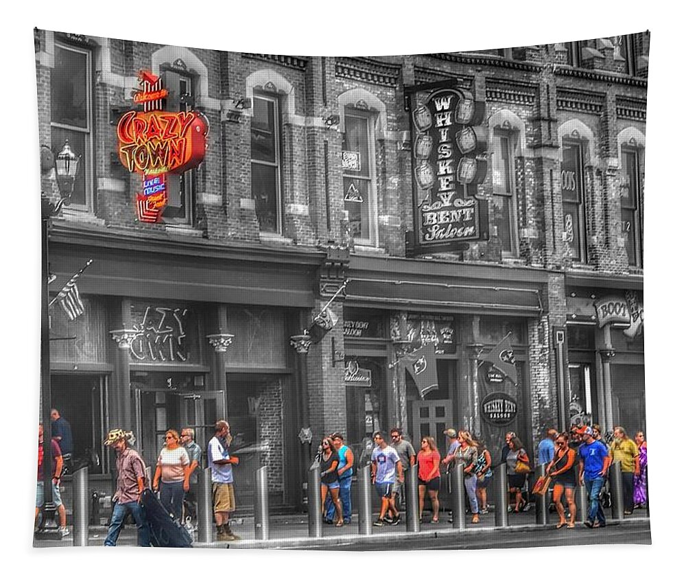 Nashville Tapestry featuring the photograph Crazy Town by Jack Wilson