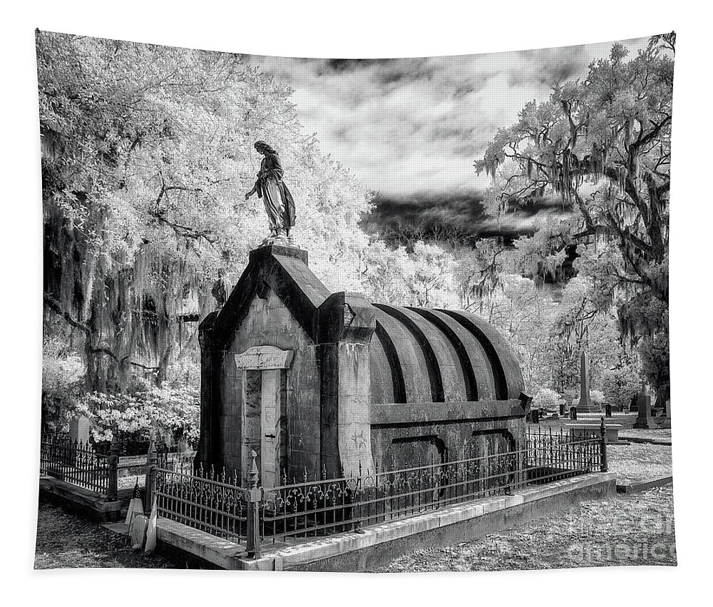 Georgia Tapestry featuring the photograph Crypt monochrome by Izet Kapetanovic