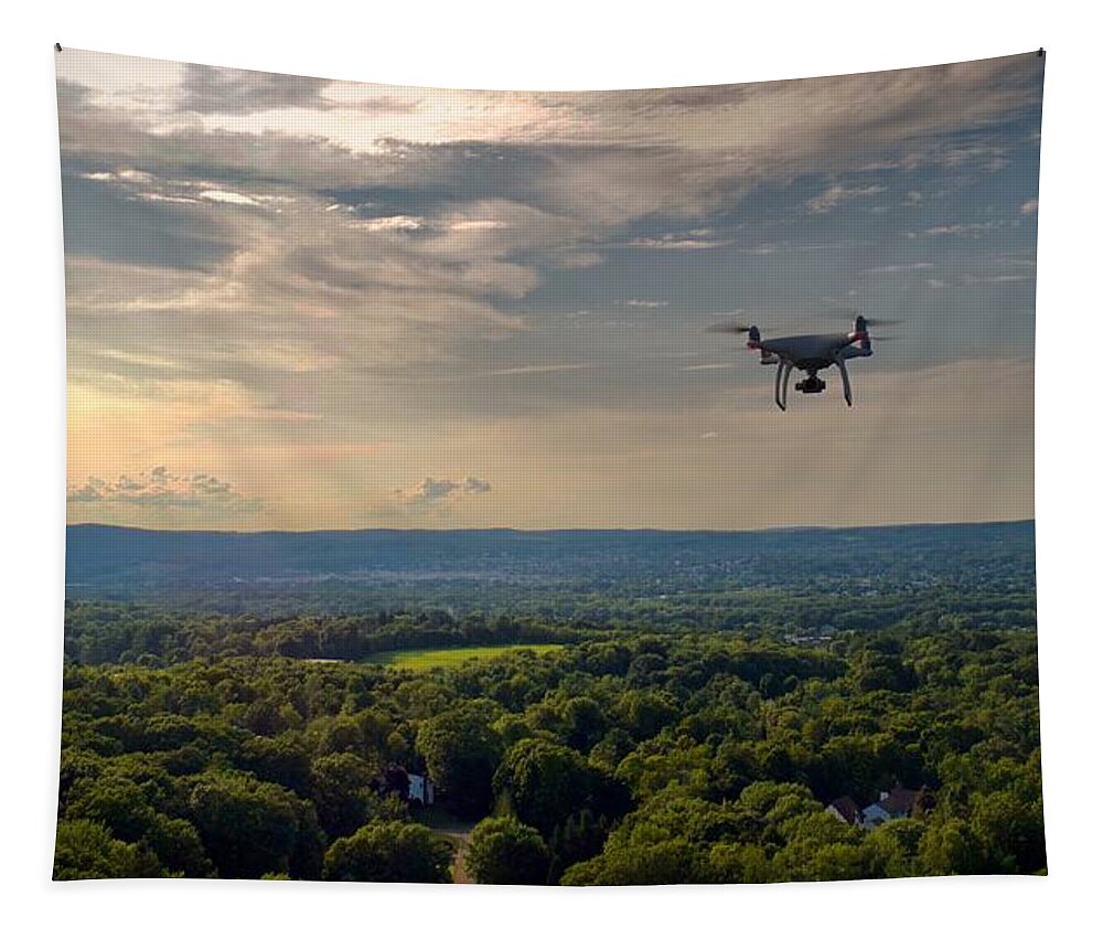 Drone Tapestry featuring the photograph D R O N E by Anthony Giammarino