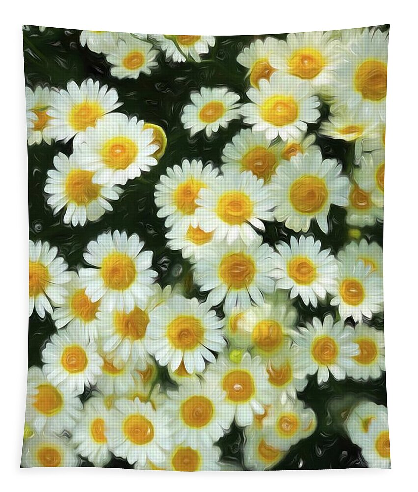  Tapestry featuring the digital art Daisy Crazy for You by Cindy Greenstein