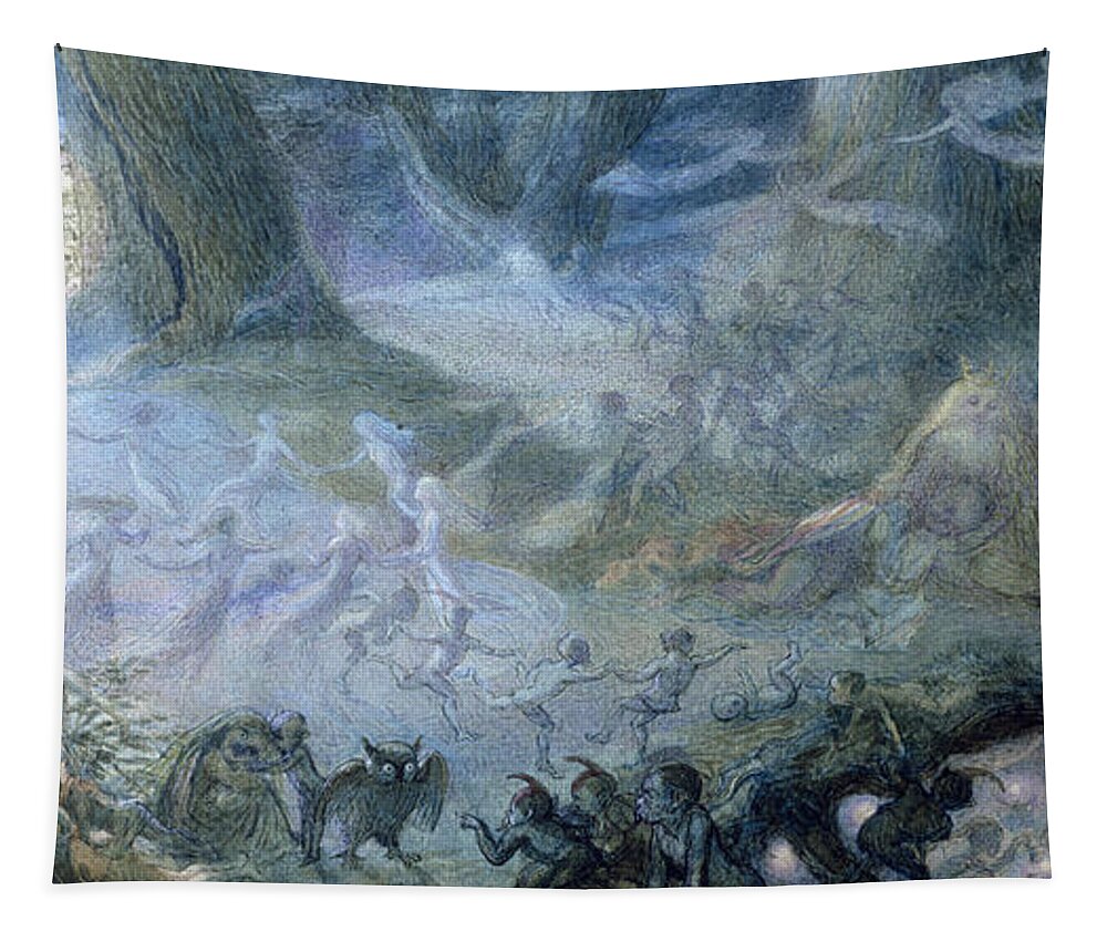Art Tapestry featuring the painting Dancing Fairies by Richard Doyle