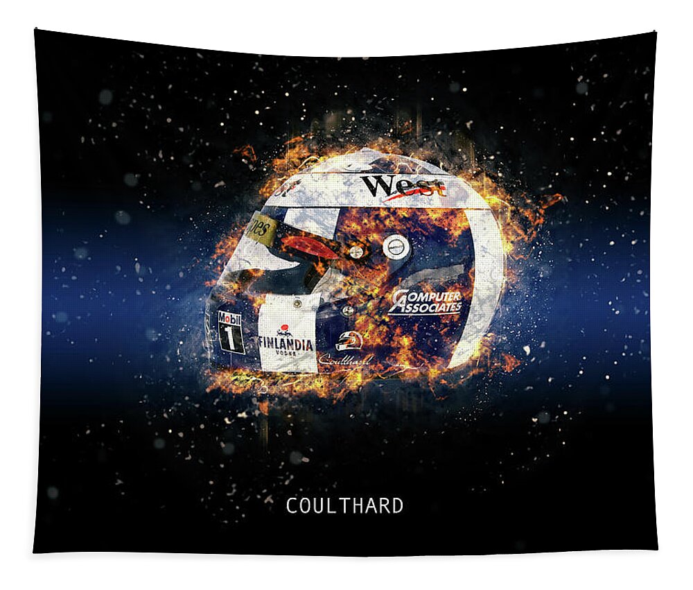 David Coulthard Tapestry featuring the digital art David Coulthard by Airpower Art