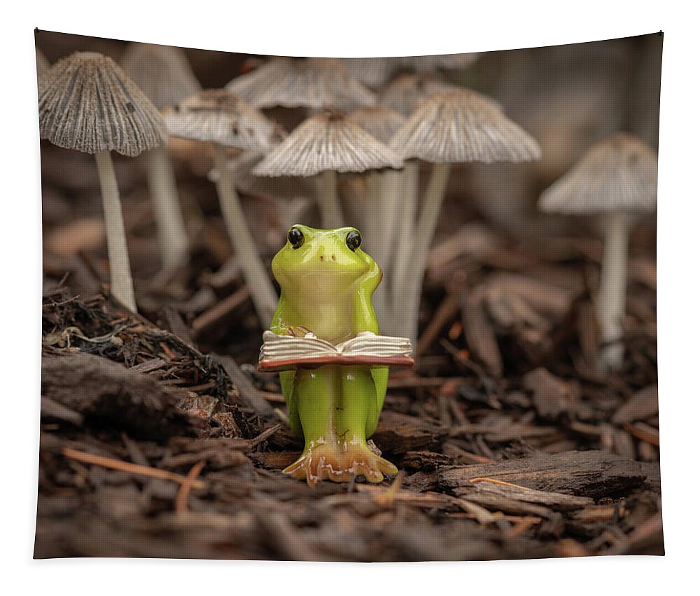 Frog Tapestry featuring the photograph Daydreaming Among The Toadstools by Arthur Oleary