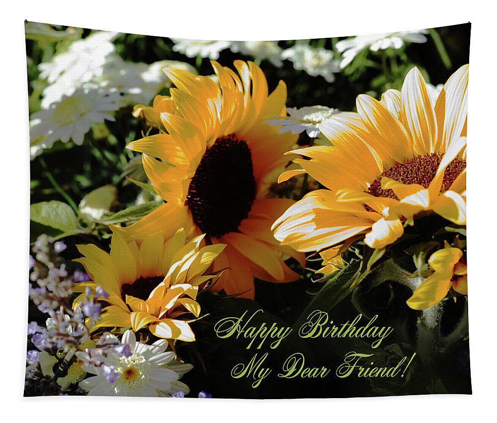 Dear Friend Birthday Card Tapestry by Jane Loomis - Fine Art America
