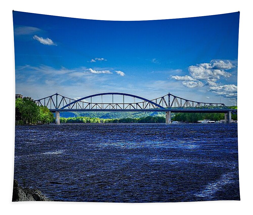 Mississippi River Tapestry featuring the photograph Deep Blue On The Mississippi by Phil S Addis