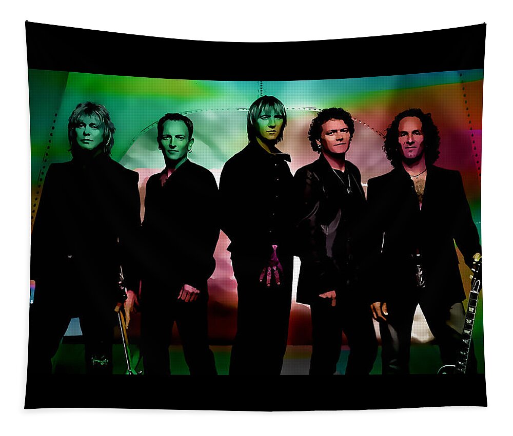 Def Leppard Photographs Tapestry featuring the mixed media Def Leppard by Marvin Blaine