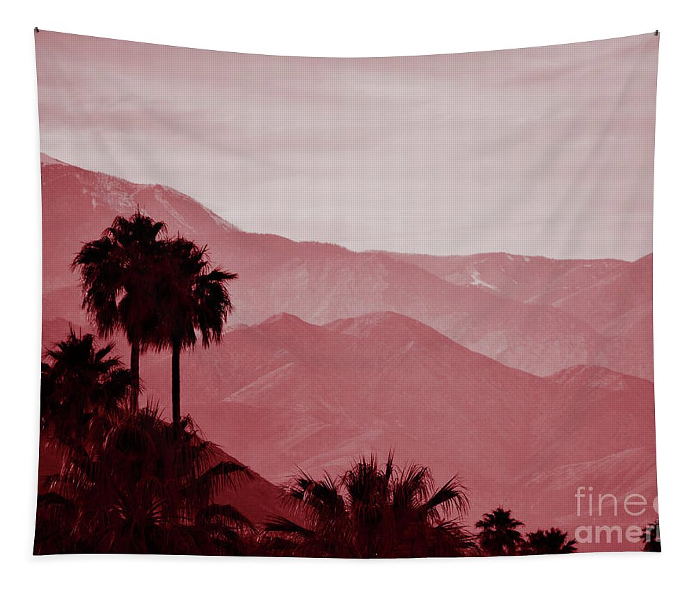 Landscape. Southern California Tapestry featuring the photograph Desert Series - San Gorgonio Pass Red by Lee Antle
