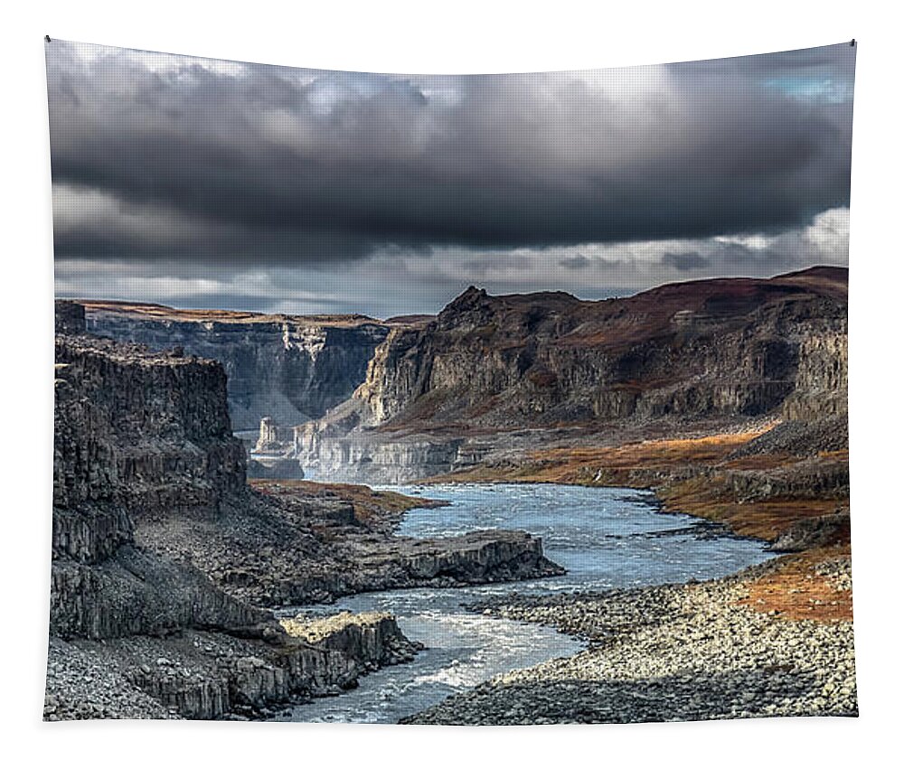 Canyon Tapestry featuring the photograph Dettifoss Canyon by Rich Isaacman