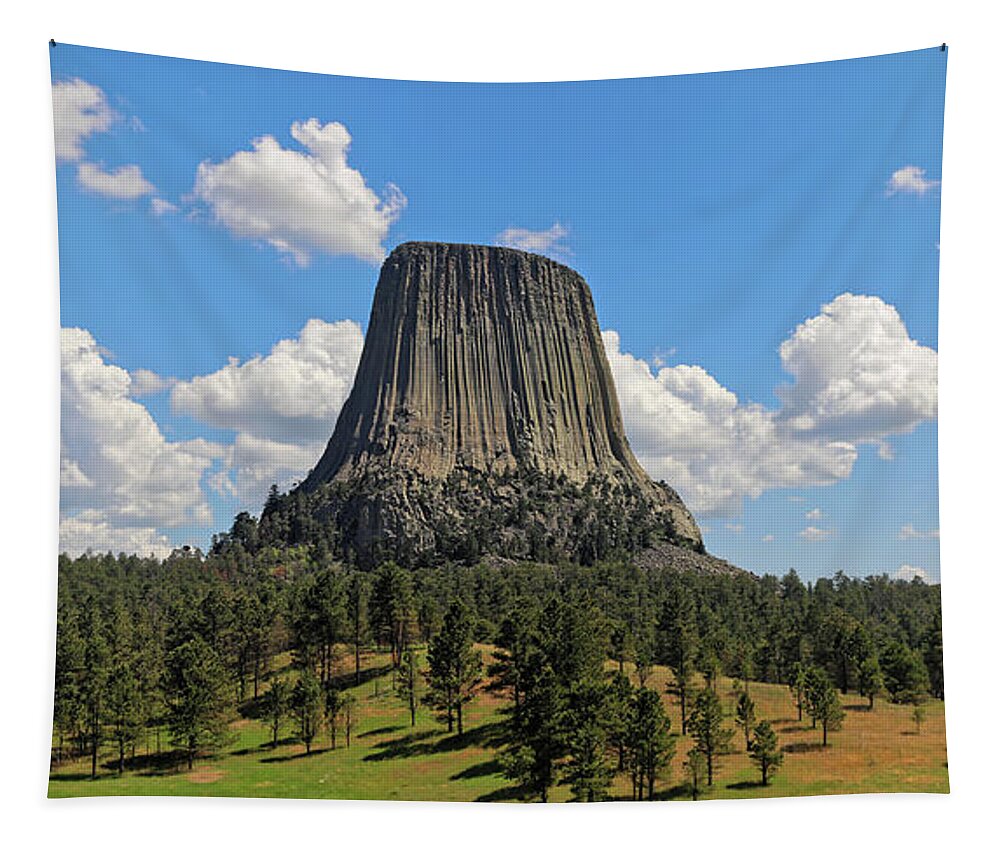 Devil's Tower Tapestry featuring the photograph Devil's Tower 6 by Doolittle Photography and Art