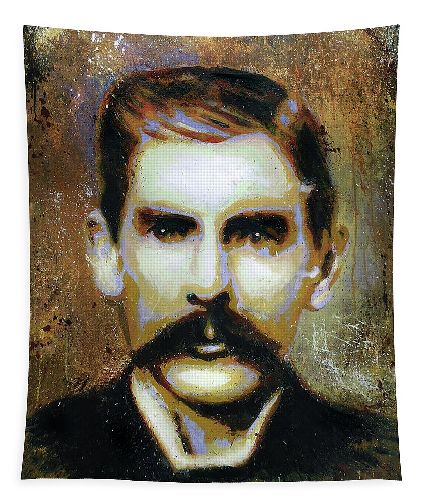 Doc Holliday Tapestry featuring the painting Doc Holliday by Steve Gamba