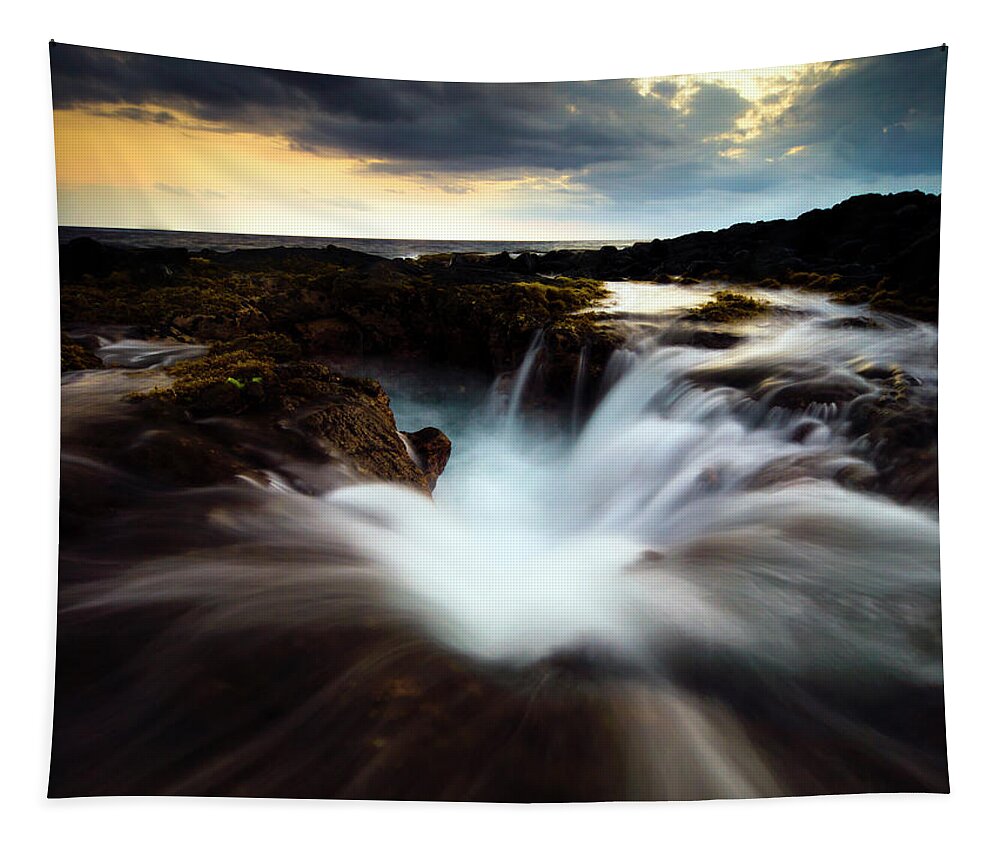 Kona Tapestry featuring the photograph Dramatic Blow Hole by Christopher Johnson