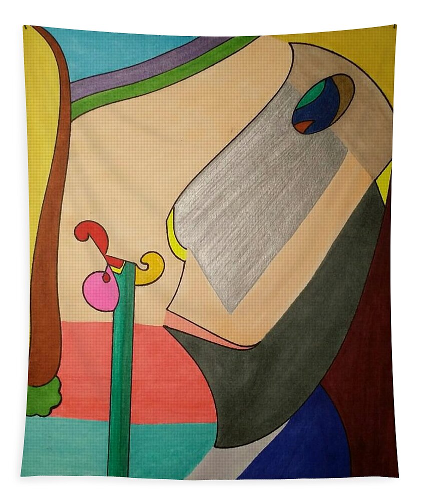 Geo - Organic Art Tapestry featuring the painting Dream 343 by S S-ray