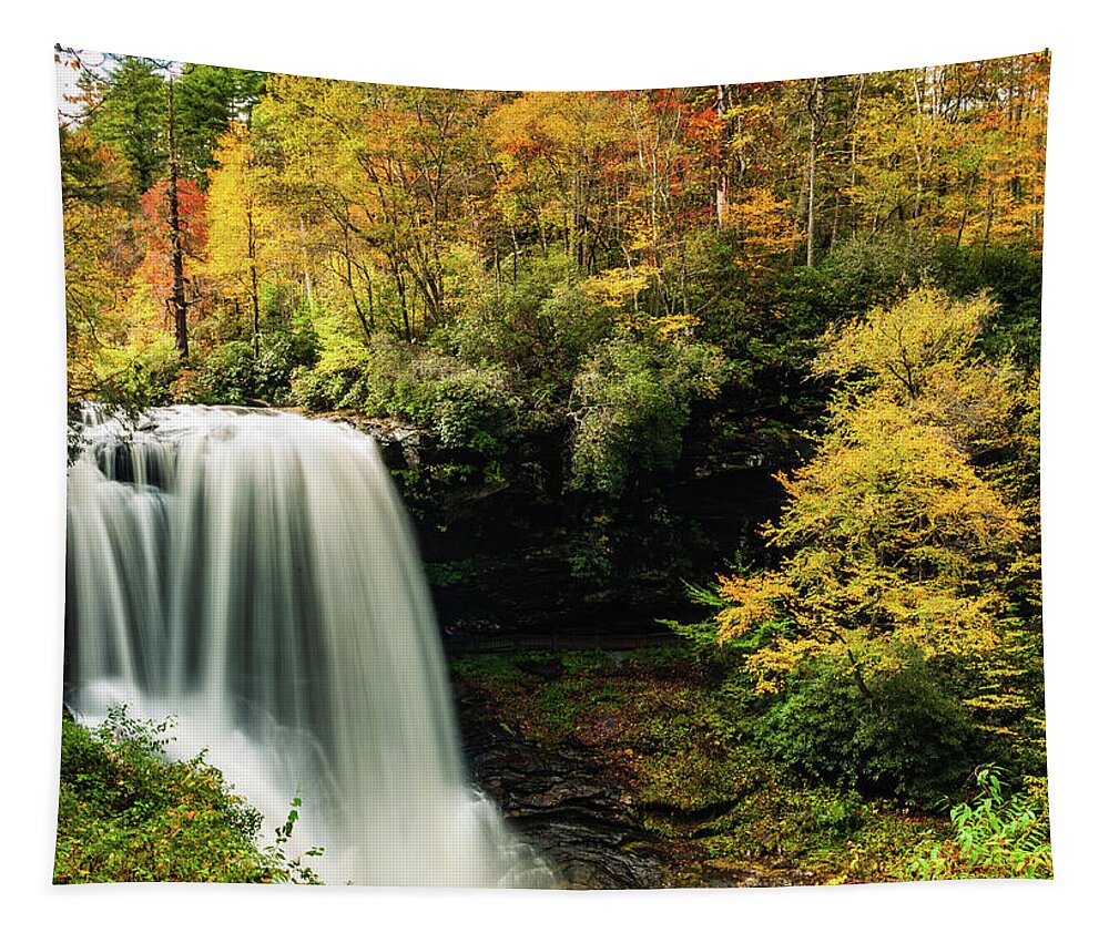 Dry Falls Tapestry featuring the photograph Dry Falls North Carolina by Rob Hemphill