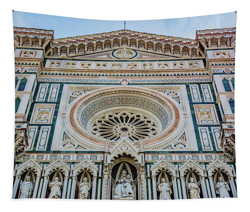 Duomo Tapestry featuring the photograph Duomo Facade, Florence by Marcy Wielfaert