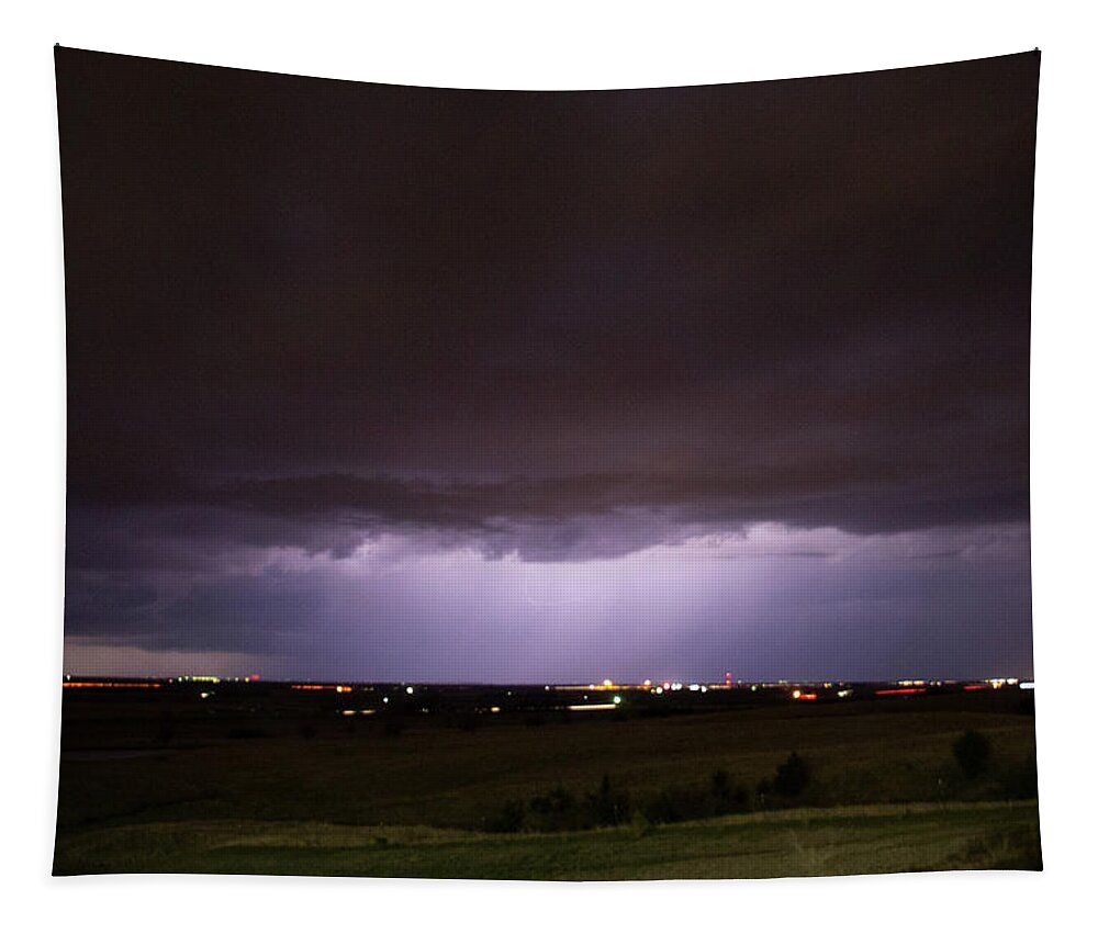 Nebraskasc Tapestry featuring the photograph Easter Sunday Supercells 033 by Dale Kaminski