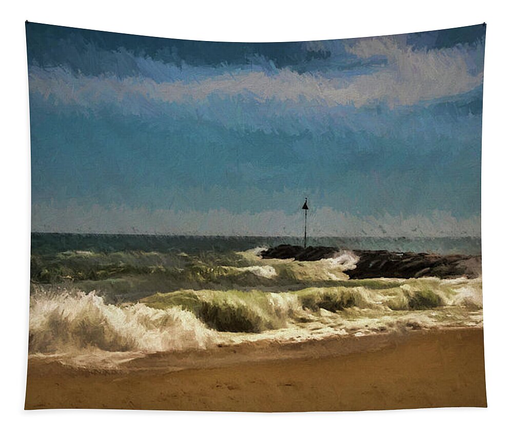Nautical Tapestry featuring the photograph Eastern Jetty by Cathy Kovarik