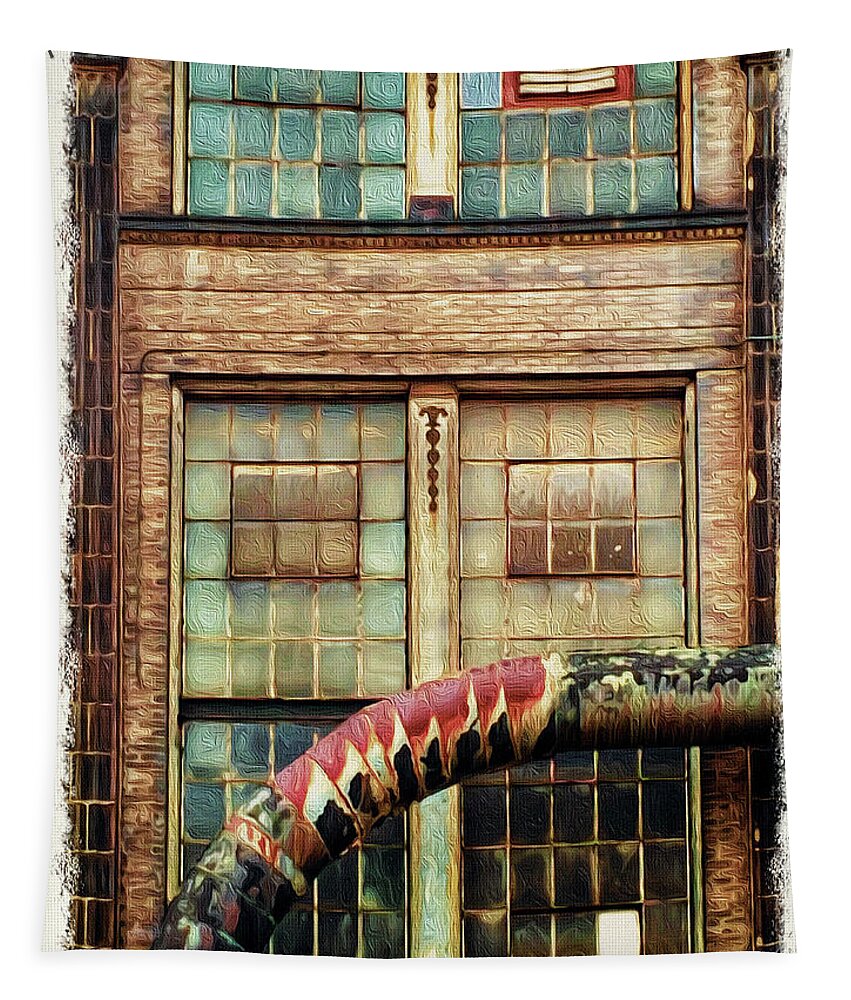 Warehouse Tapestry featuring the photograph Ediface by Peggy Dietz