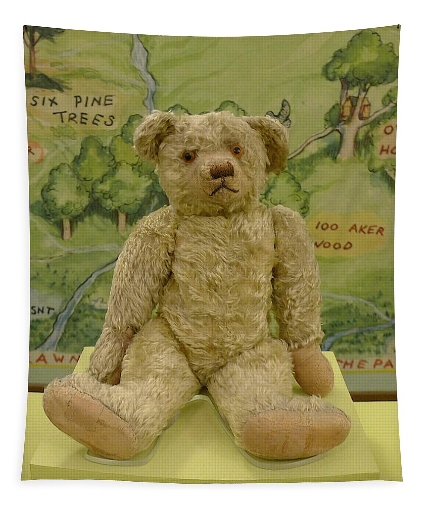 Richard Reeve Tapestry featuring the photograph Edward Bear - the original Winnie the Pooh by Richard Reeve