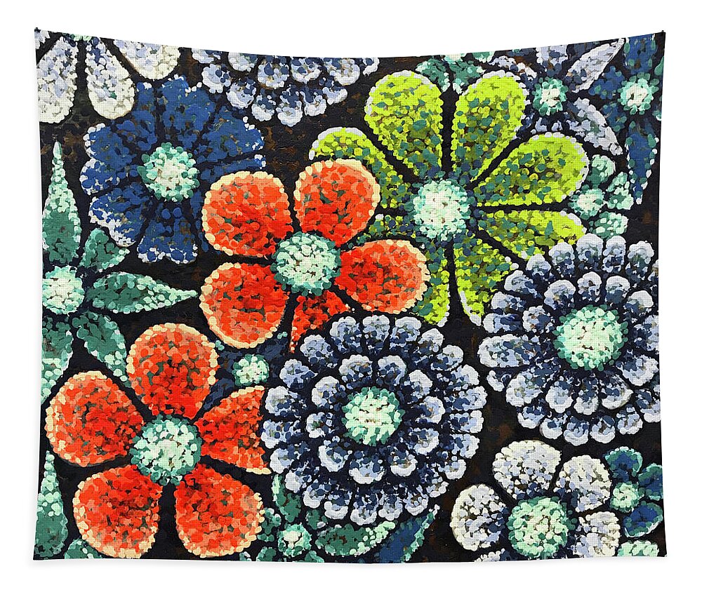 Floral Tapestry featuring the painting Efflorescent 3 by Amy E Fraser