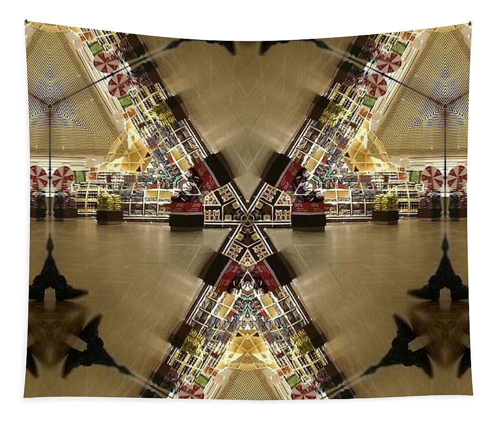 Airplane Tapestry featuring the photograph Empty Airport by Alexandra Vusir