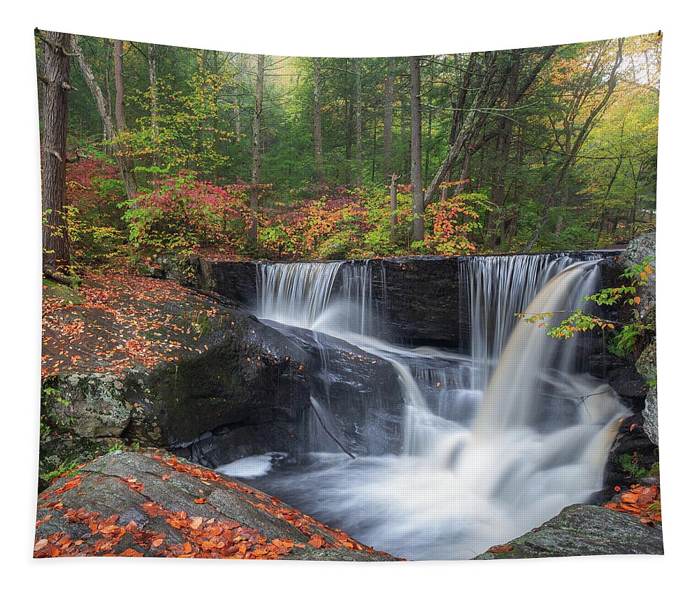 New England Fall Foliage Tapestry featuring the photograph Enders Falls Autumn 2 by Bill Wakeley