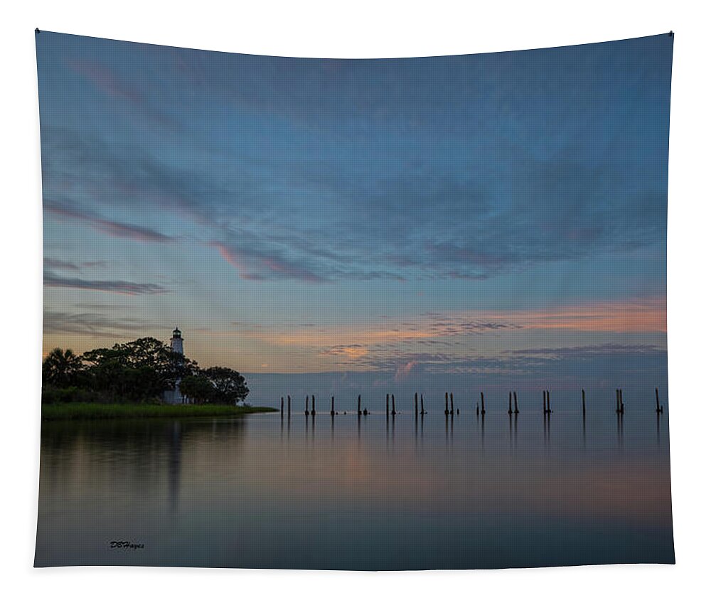 Sunrises Tapestry featuring the photograph Epic Lighthouse Sunrise by DB Hayes