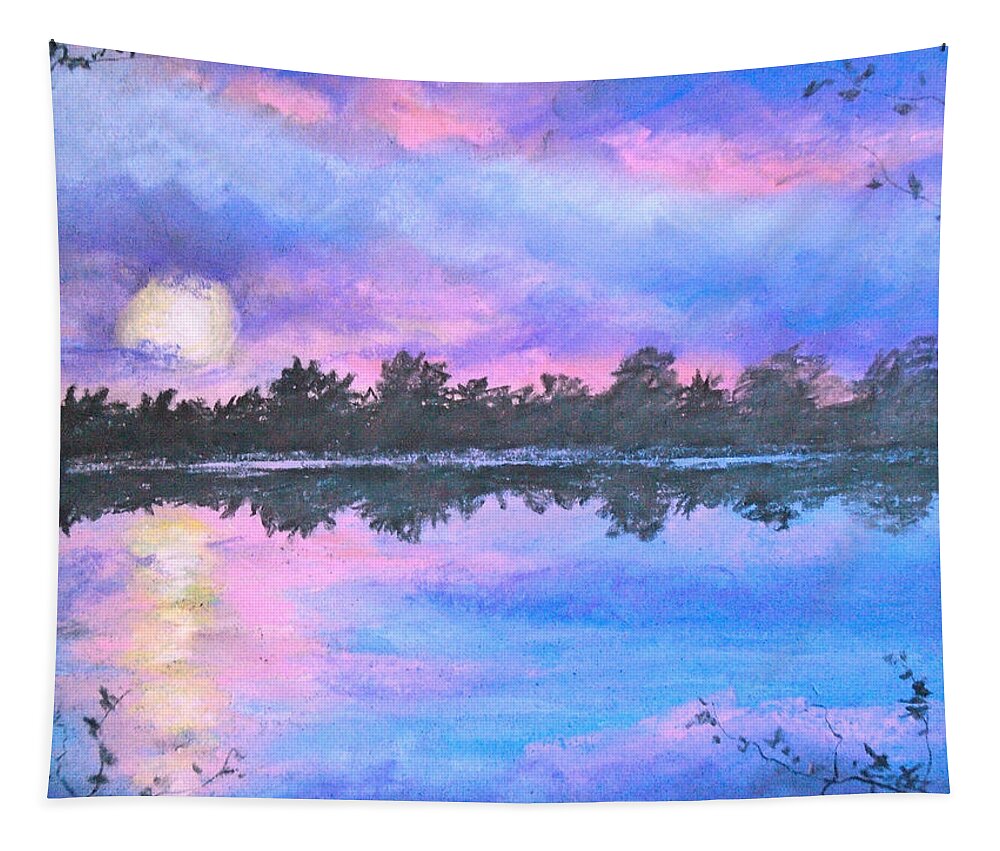 Sunset Tapestry featuring the drawing Euphoric Dreams by Jen Shearer