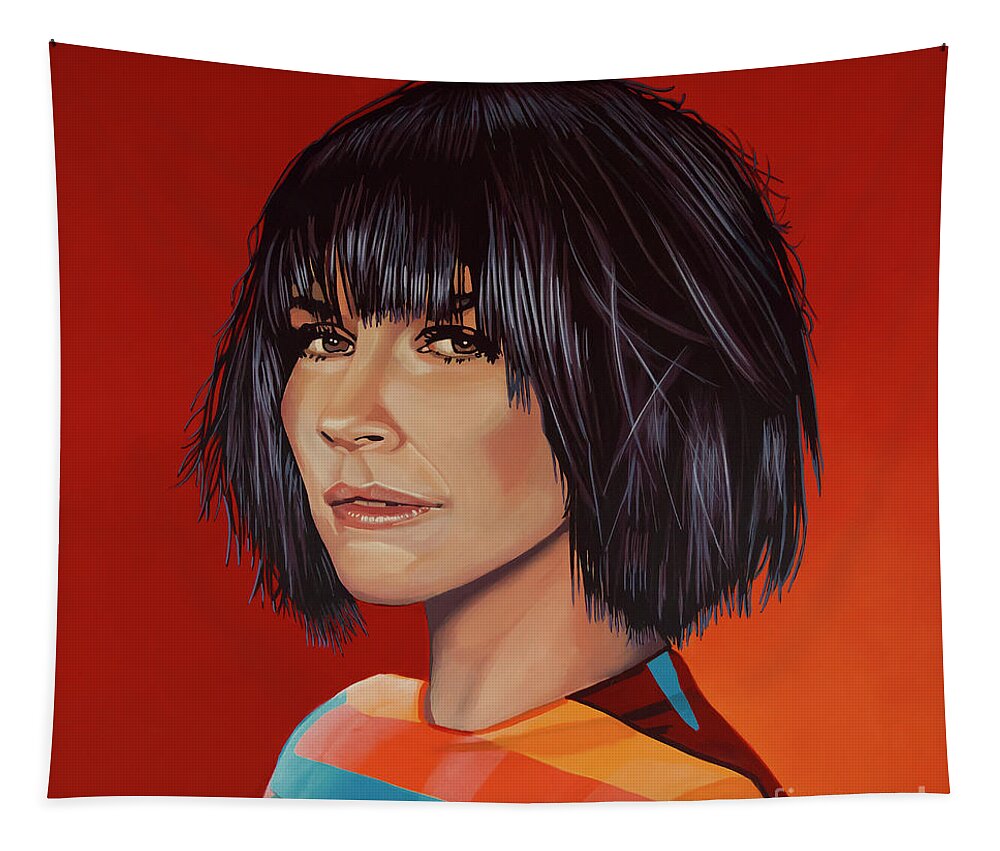 Evangeline Lilly Tapestry featuring the painting Evangeline Lilly Painting by Paul Meijering