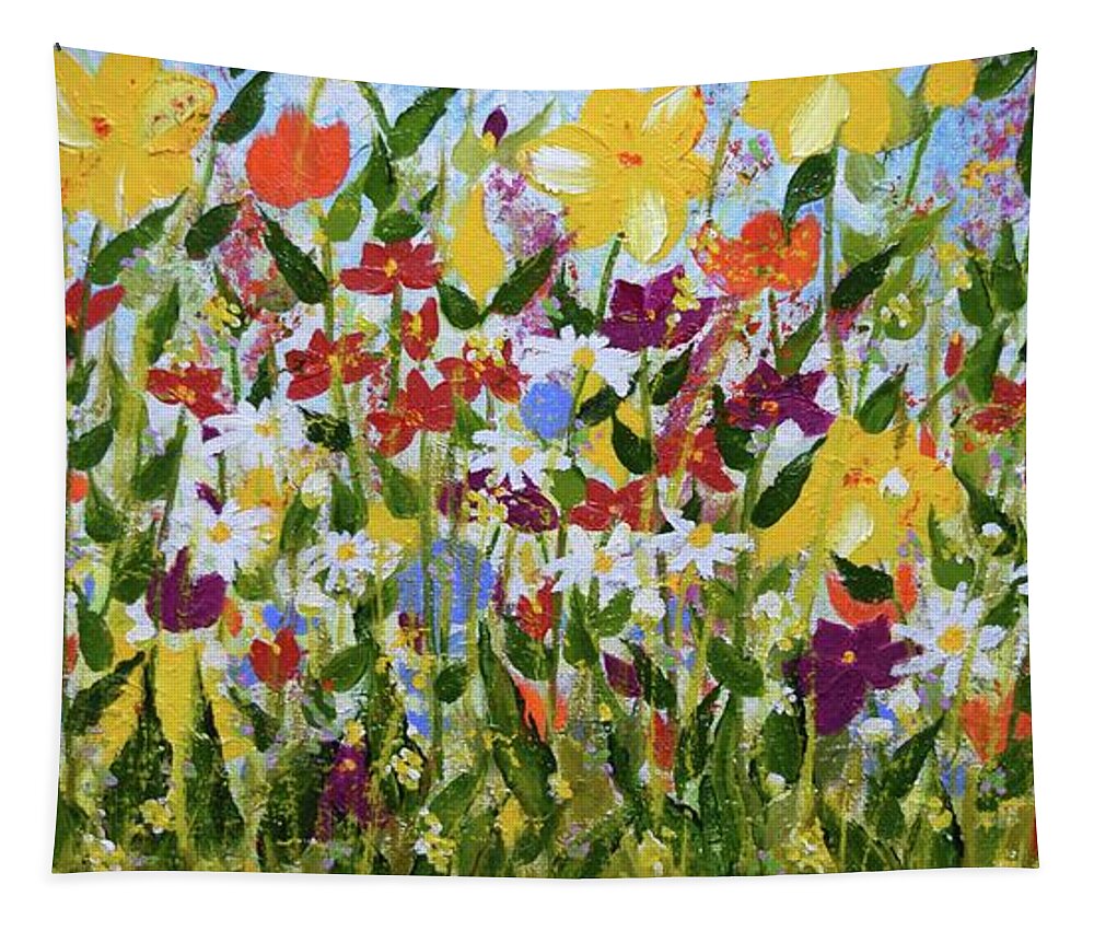 Barrieloustark Tapestry featuring the painting #306 Every Blossom Is A Soul #306 by Barrie Stark