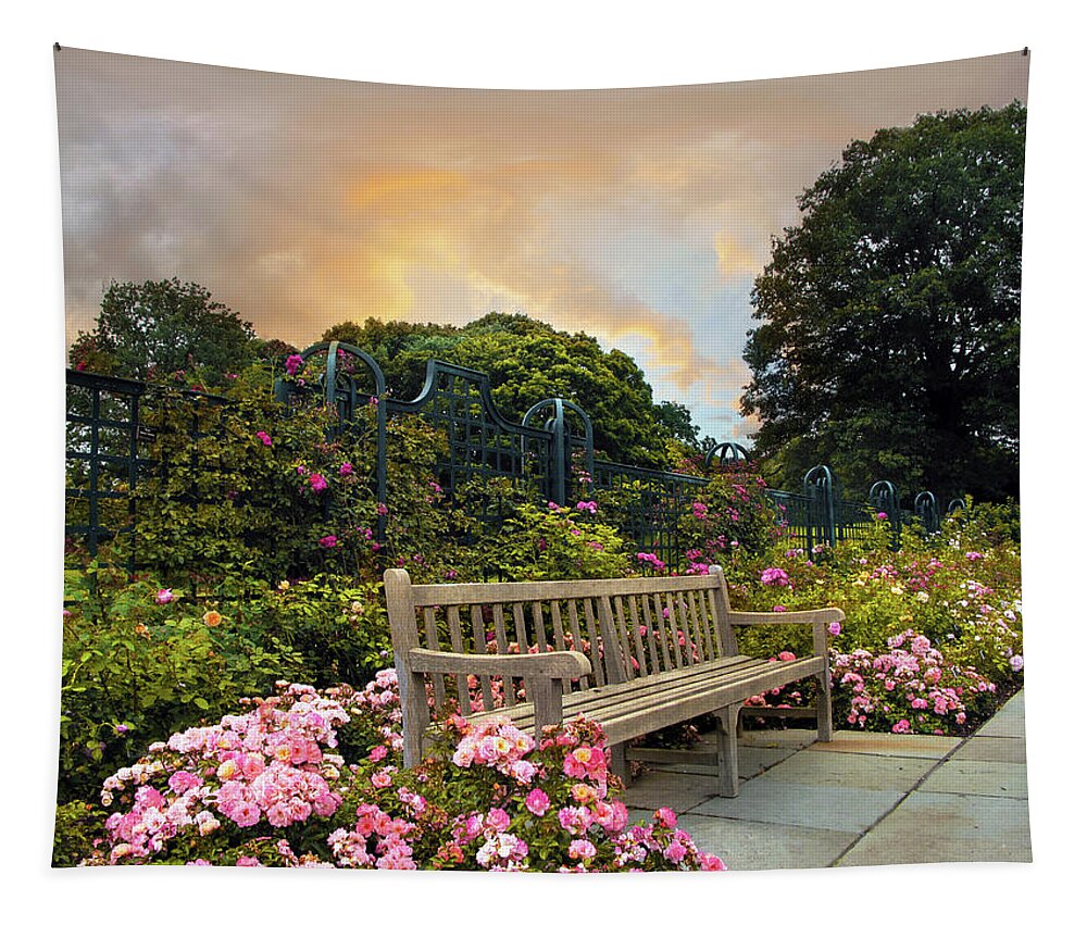 Rose Garden Tapestry featuring the photograph Rose Repose by Jessica Jenney