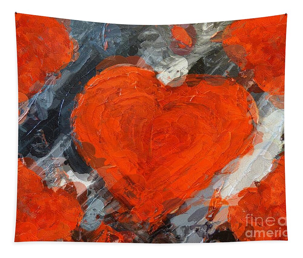 Hearts Tapestry featuring the painting Eye Heart You by Bill King