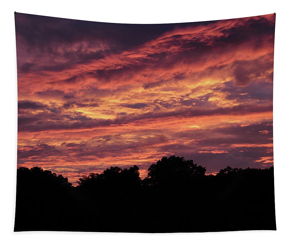 Sunset Tapestry featuring the photograph Skies Ablaze by Jessica Jenney