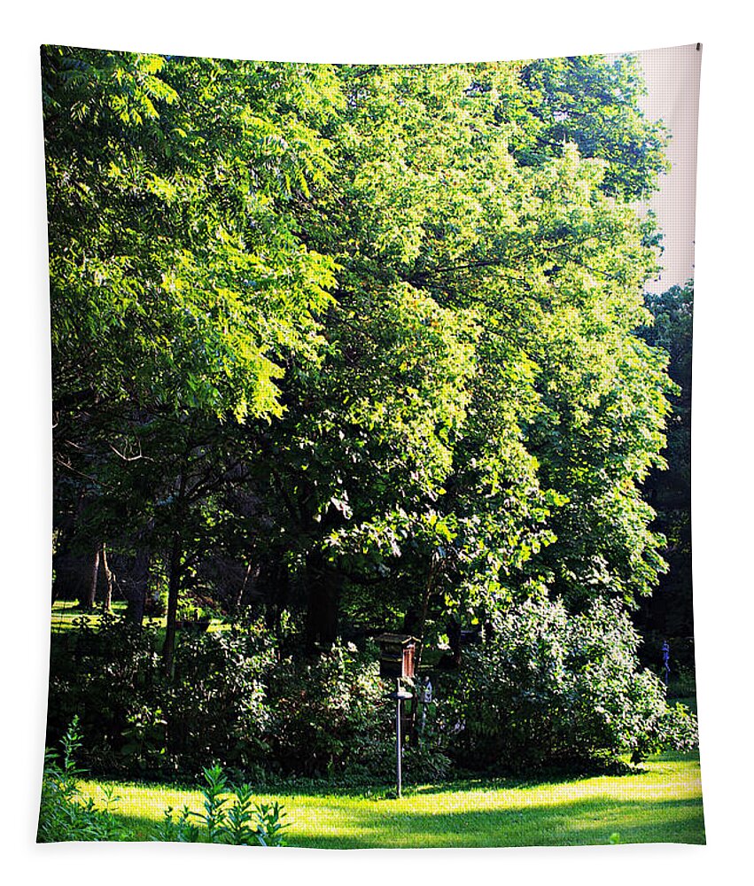 Nature Tapestry featuring the photograph Faithful Birdhouse by Frank J Casella