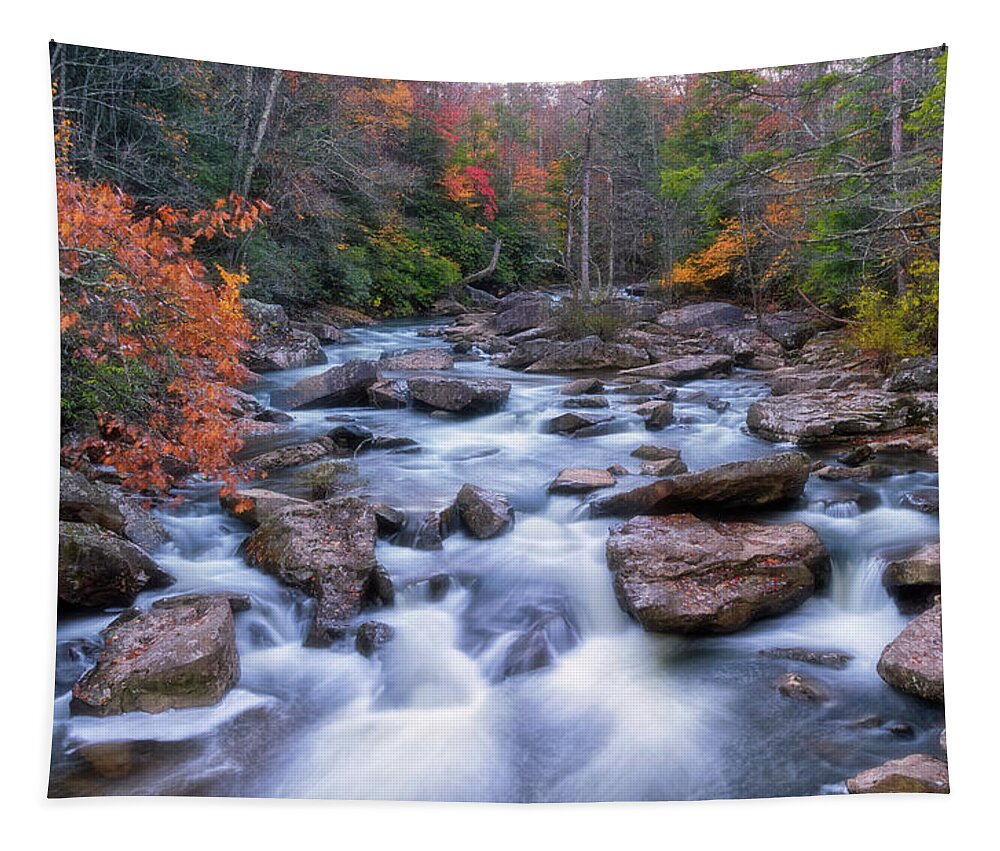 Fall Flow Tapestry featuring the photograph Fall Flow by Russell Pugh