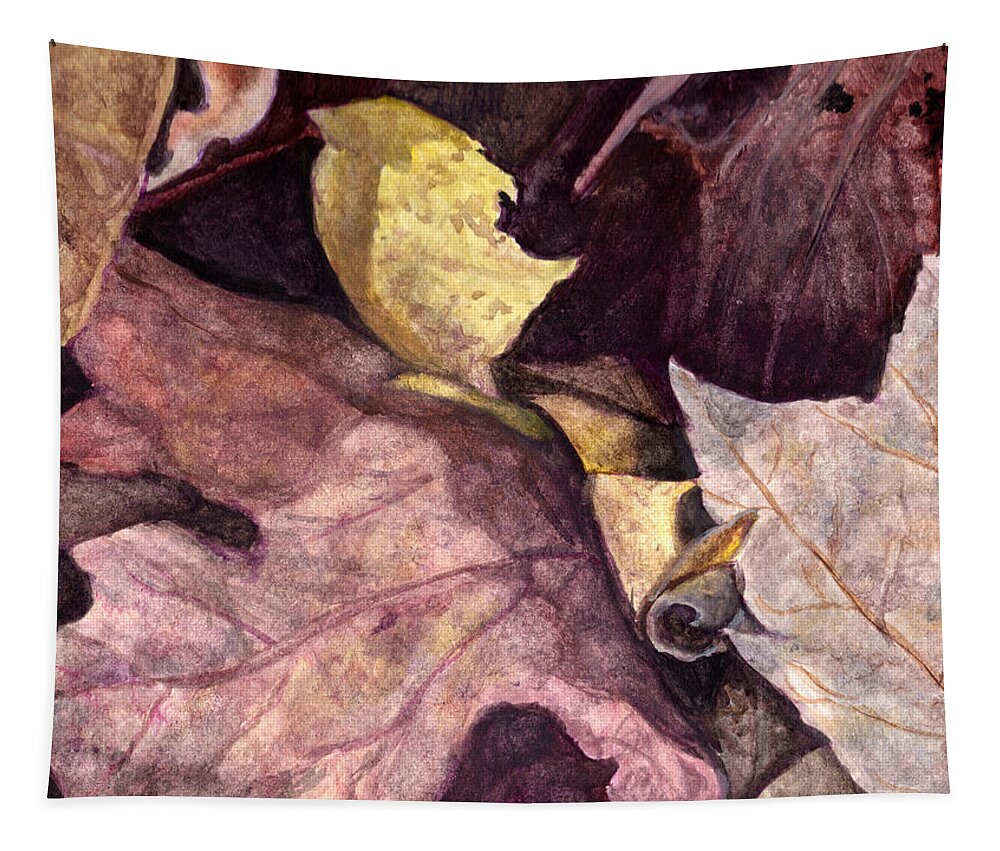 Fallen Tapestry featuring the painting Fallen Leaves by Shana Rowe Jackson