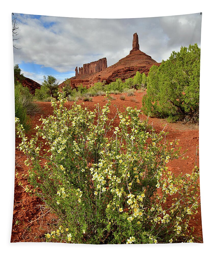 Castle Valley Tapestry featuring the photograph Famous Buttes of Castle Valley by Ray Mathis