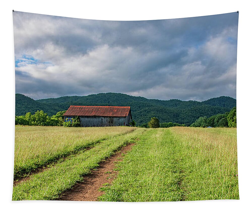 Rural Tapestry featuring the photograph Farm in the Foothills by Marcy Wielfaert