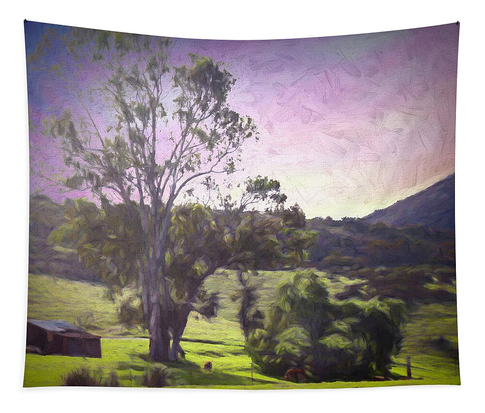 Farm Tapestry featuring the photograph Farm Scene by Alison Frank