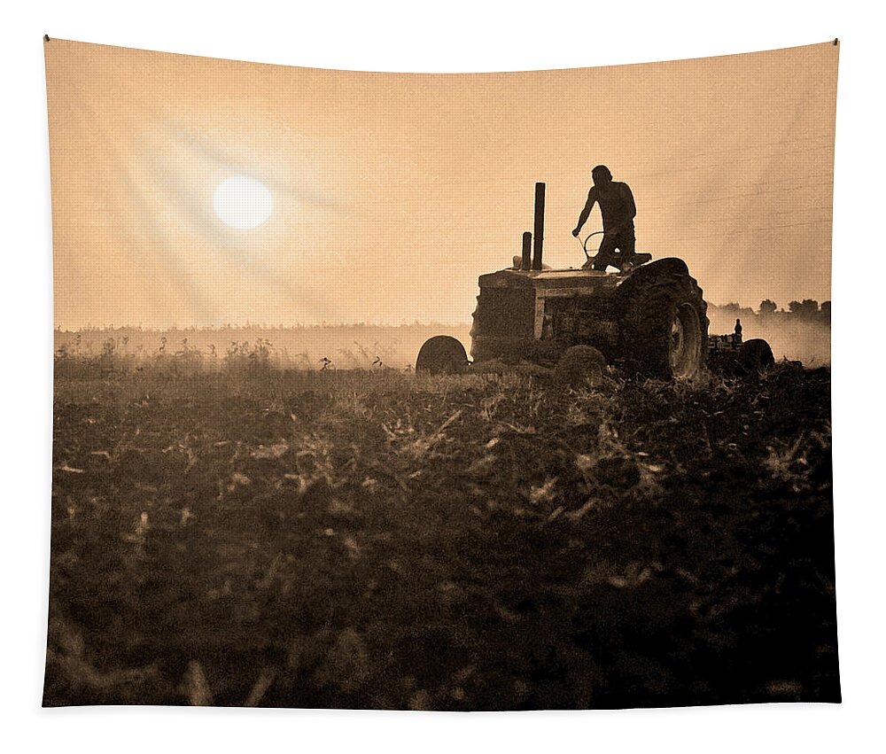 Farmer Tractor Tapestry featuring the photograph Farmer by Neil Pankler