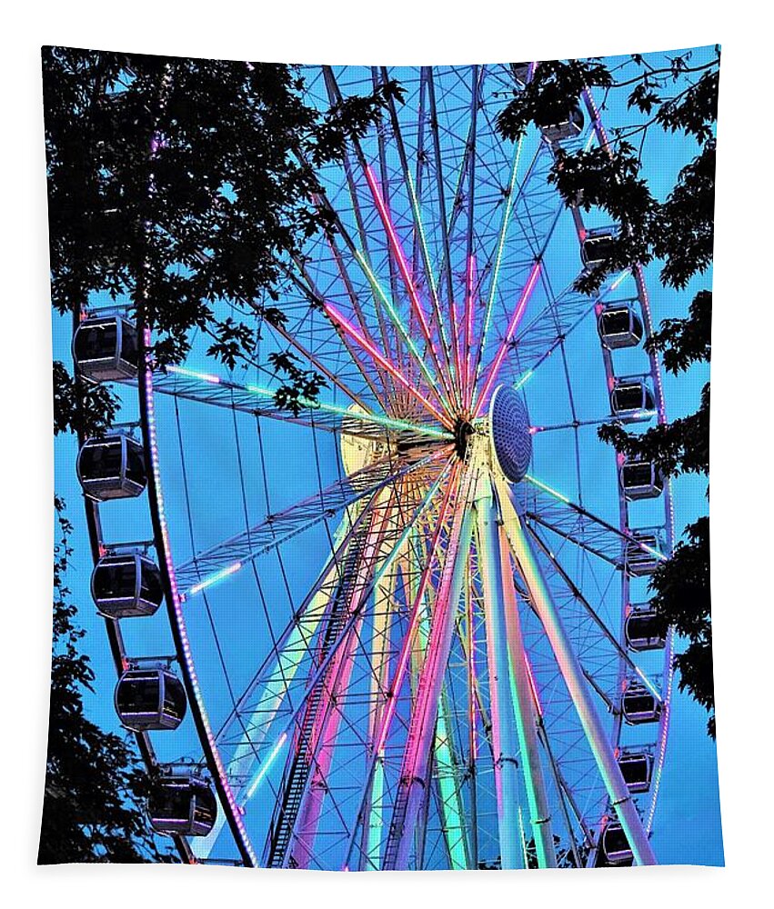Ferris Wheel Tapestry featuring the photograph Farris Wheel Pigeon Forge by Merle Grenz