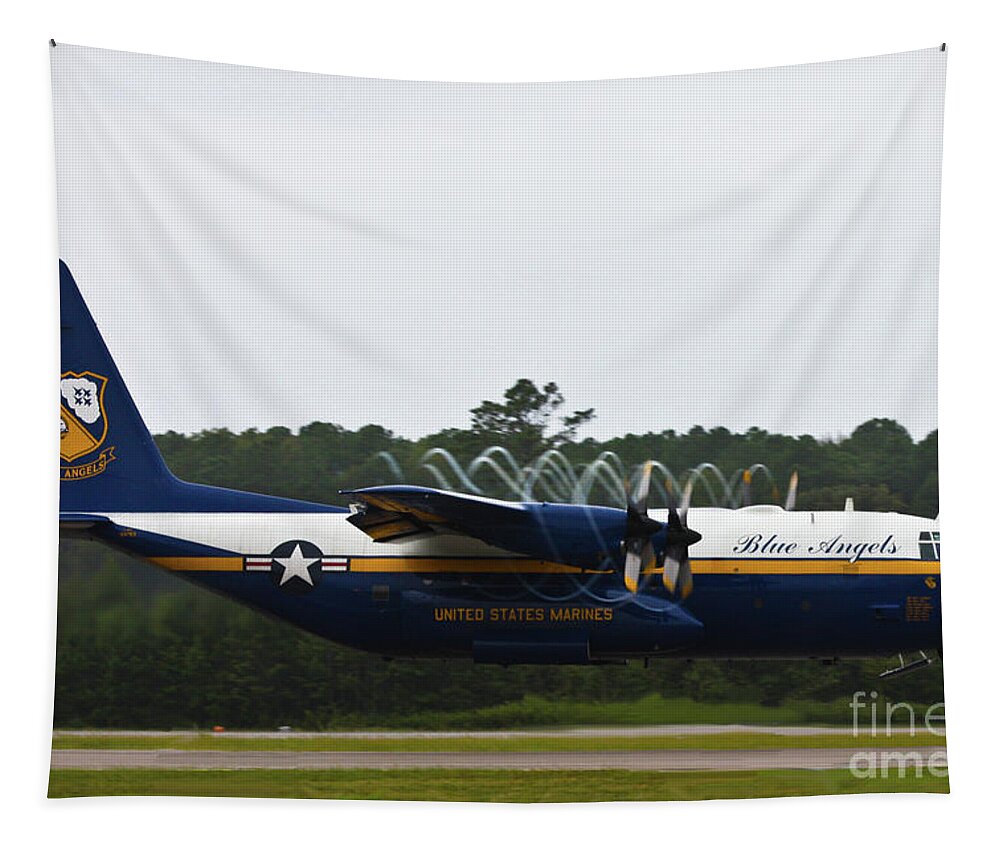 Blue Angels Fat Albert C130 Tapestry featuring the photograph Fat Albert by Greg Smith