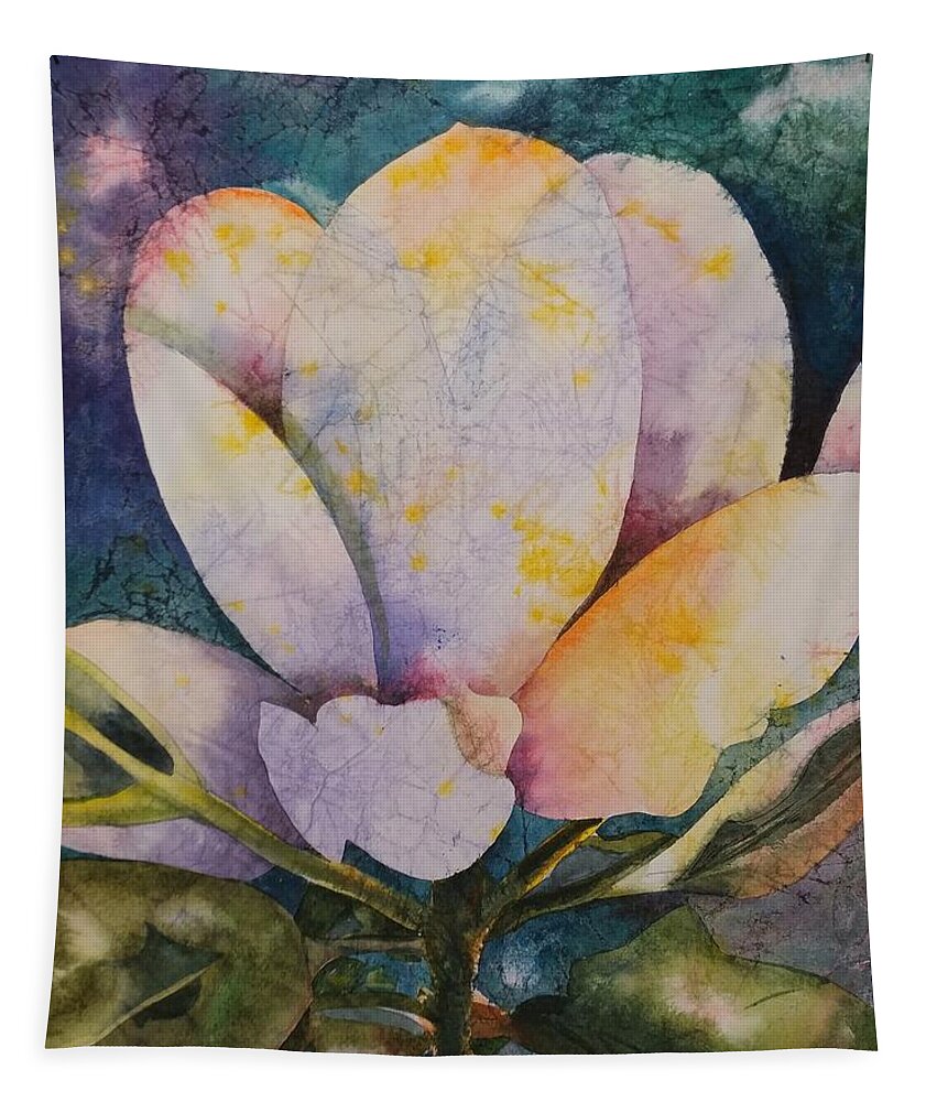 Batik Tapestry featuring the painting Faux Batik by Marlene Gremillion