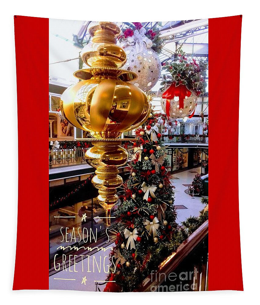 Festive Greetings Tapestry featuring the photograph Festive Greetings by Joan-Violet Stretch