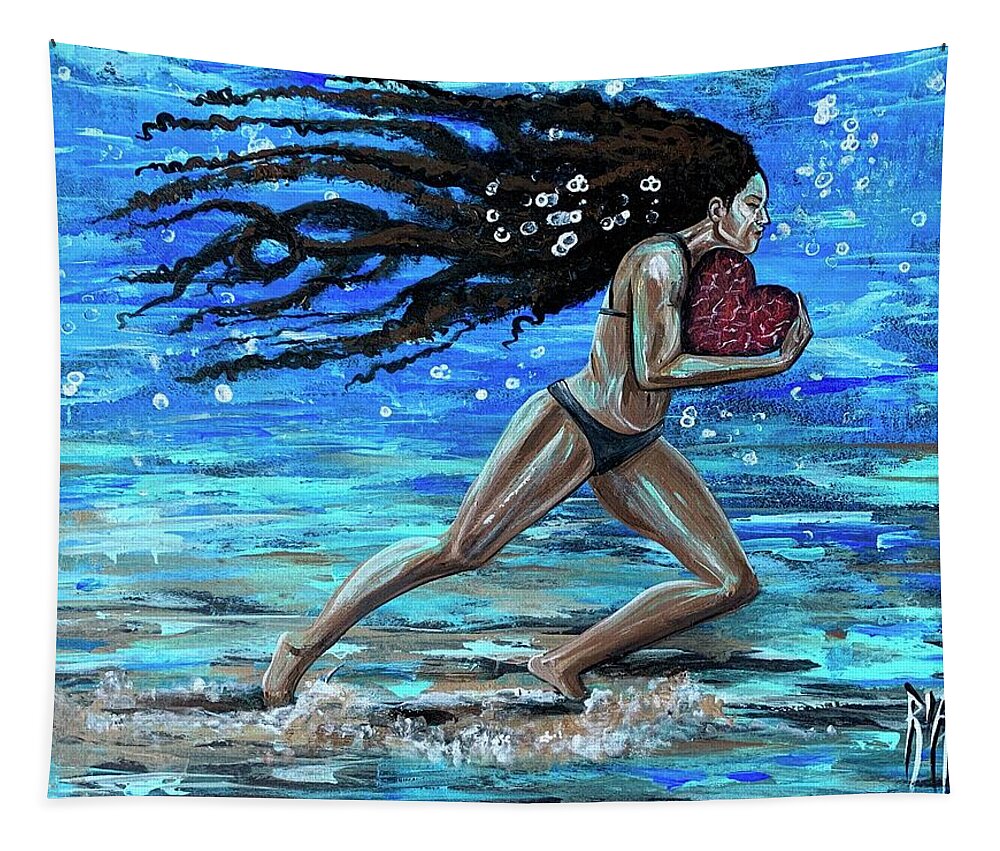 Runner Tapestry featuring the painting Fight the fine fight of the faith by Artist RiA