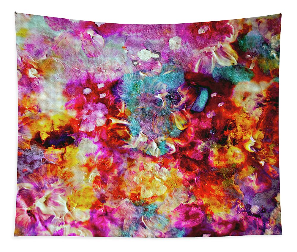 Fire And Ice Art Tapestry featuring the painting Fire and Ice Art by Don Wright