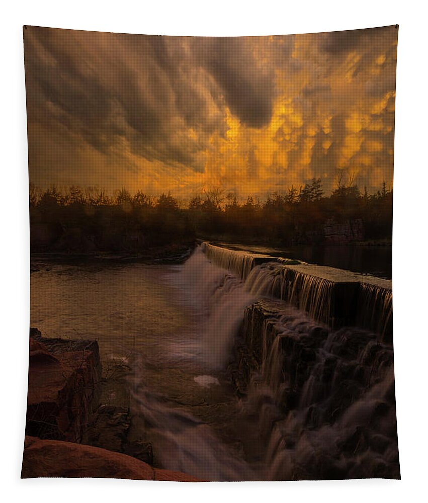 Fire Ky Tapestry featuring the photograph Fire and Water by Aaron J Groen