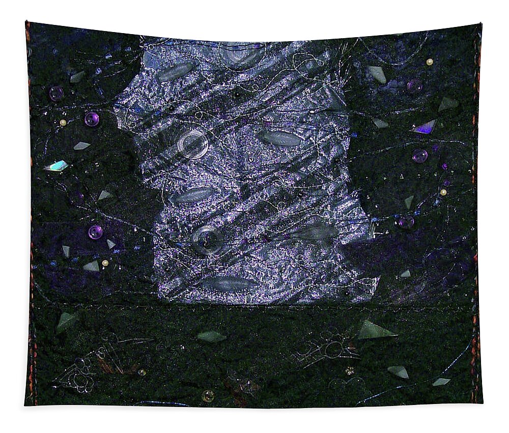 Abstract Tapestry featuring the tapestry - textile Fireflies by Pam Geisel